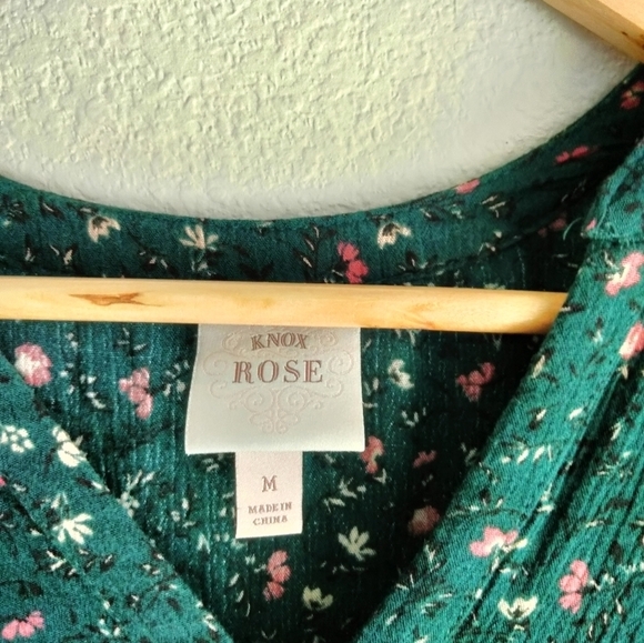 Knox Rose teal floral dress - Picture 5 of 5
